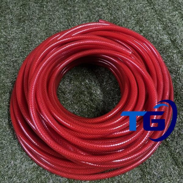 MANGUERA AIRE PVC ROJA MALLADA 300 PSI.