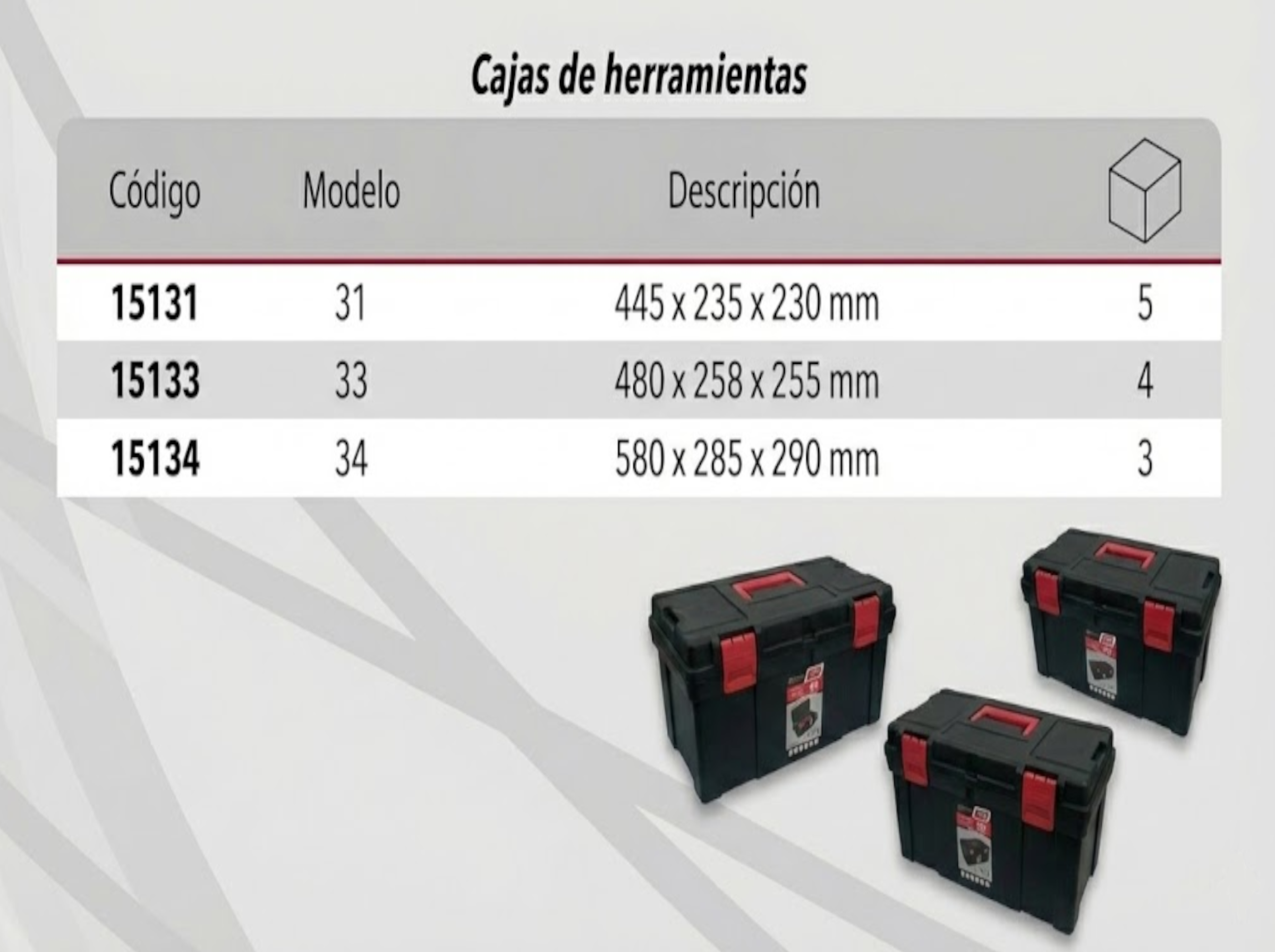 Ficha técnica Caja 31/33/34