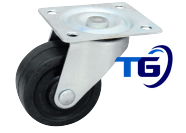 RUEDAS PARA MUEBLES PVC NEGRAS .