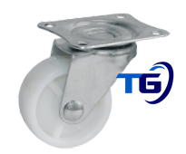 RUEDAS POLIPROPILENO BLANCAS , NEGRAS Y CON TORNILLO.