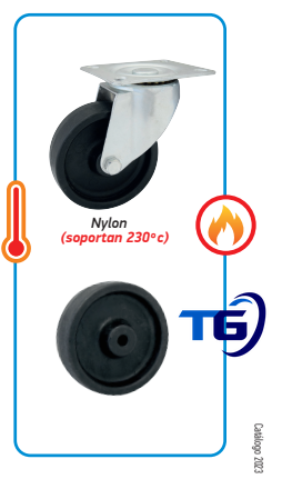 RUEDA NYLON PARA HORNO ALTAS TEMPERATURA +230°c